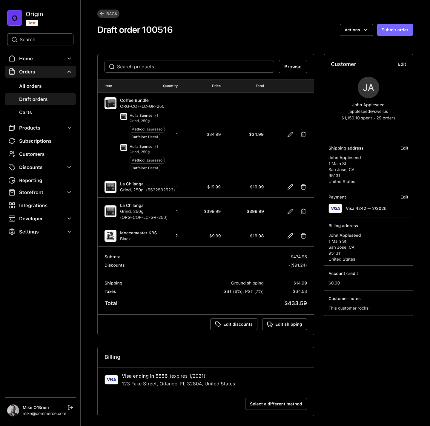 Orders