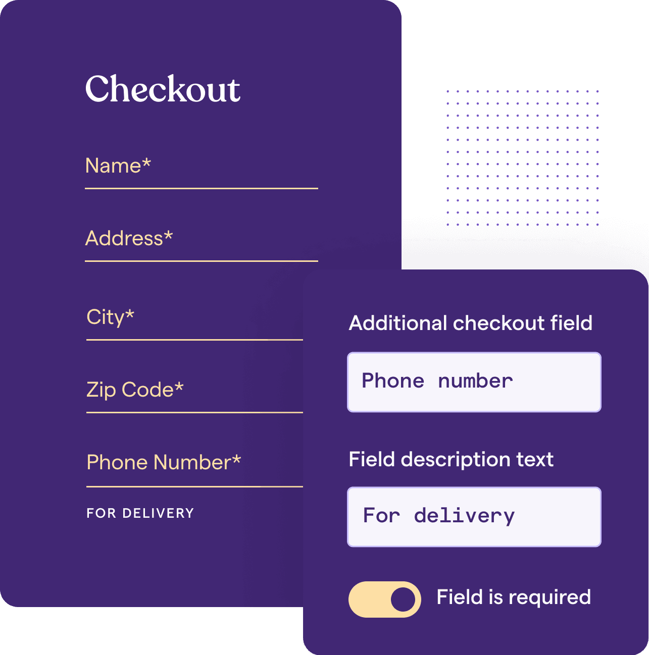 Fully customizable checkout