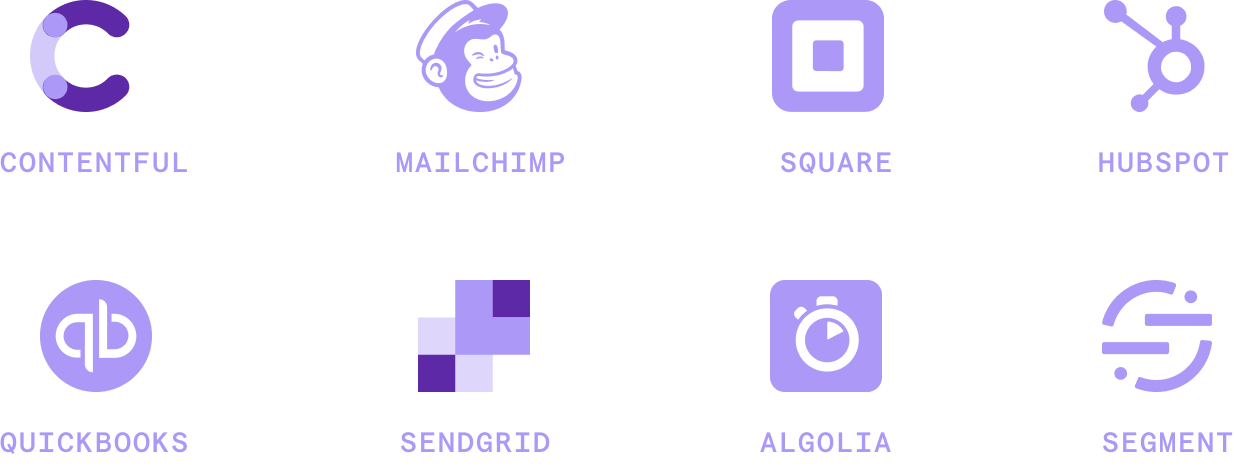 Logos of popular platform integrations