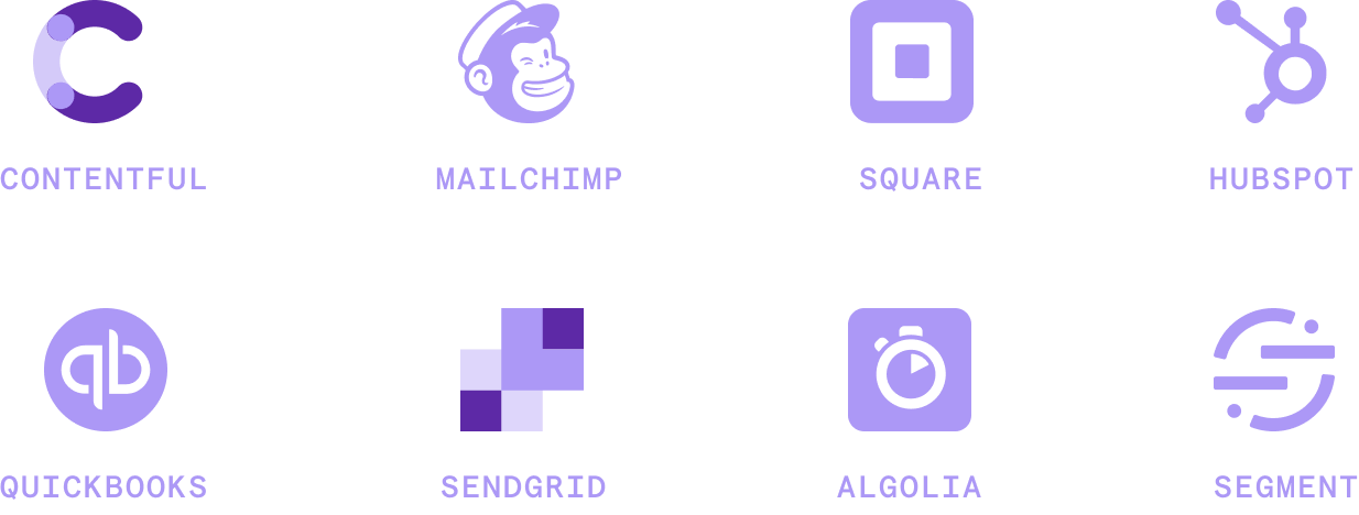 Logos of popular platform integrations